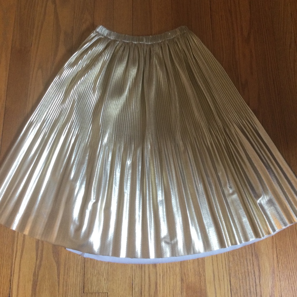 ZARA GIRLS METALLIC GOLD SKIRT